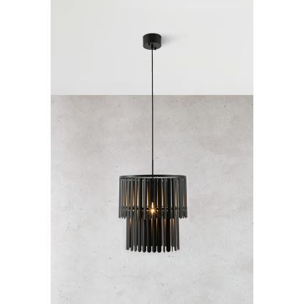 Markslöjd 108581 - Lampadario a sospensione con filo VIENTO 1xE27/40W/230V nero