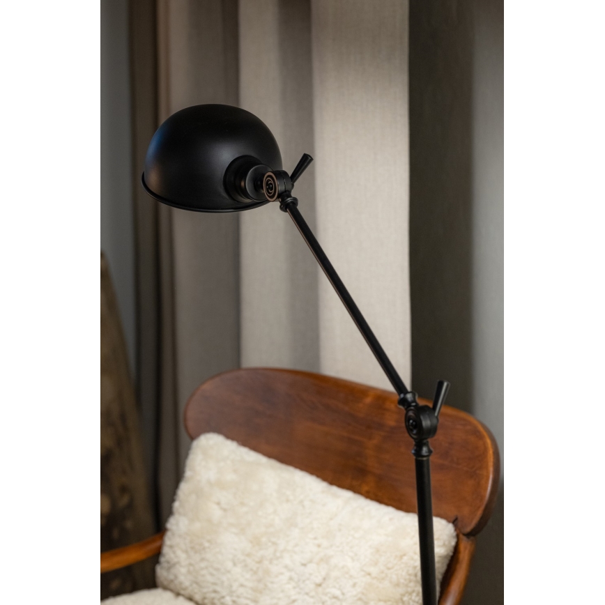Markslöjd 108586 - Lampada con piedistallo PORTLAND 1xE27/40W/230V nero
