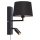 Markslöjd 108595 - Lampada da parete a LED con USB COMO 1xE14/40W/230V + LED/3W nero