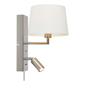 Markslöjd 108596 - LED Lampada da parete con USB COMO 1xE14/40W/230V + LED/3W bianco/cromo opaco