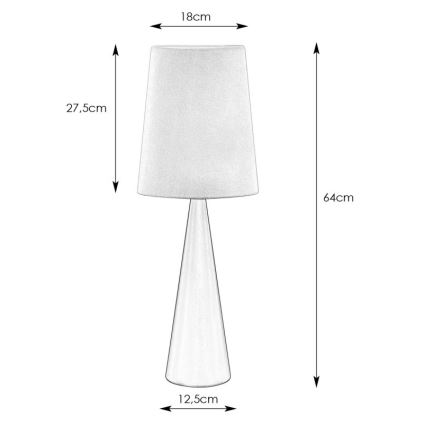 Markslöjd 108597 - Lampada da tavolo CONUS 1xE14/40W/230V bianco/nero