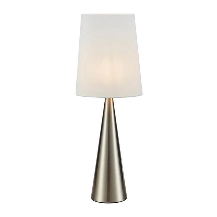 Markslöjd 108624 - Lampada da tavolo CONUS 1xE14/40W/230V bianco/cromo opaco