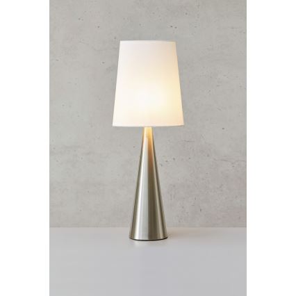 Markslöjd 108624 - Lampada da tavolo CONUS 1xE14/40W/230V bianco/cromo opaco