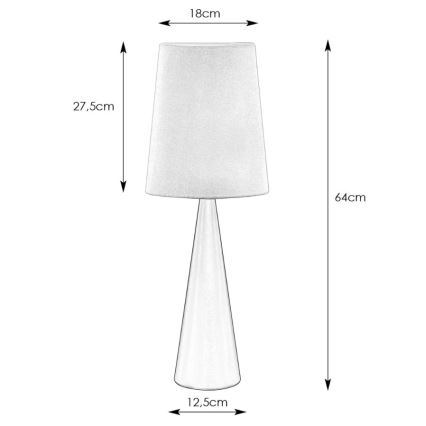 Markslöjd 108624 - Lampada da tavolo CONUS 1xE14/40W/230V bianco/cromo opaco