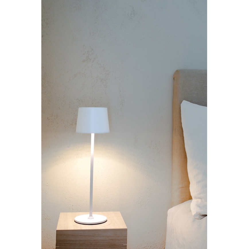Markslöjd 108654 - Lampada ricaricabile dimmerabile a LED FIORE LED/2W/5V IP44 38 cm bianca