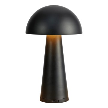 Markslöjd 108655 - Lampada da tavolo ricaricabile dimmerabile a LED FUNGI LED/1,5W/5V 2000 mAh IP44 nera