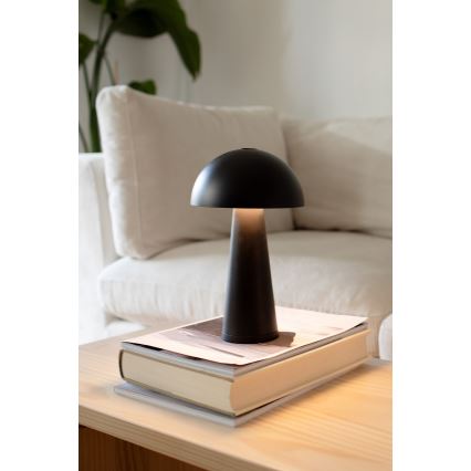 Markslöjd 108655 - Lampada da tavolo ricaricabile dimmerabile a LED FUNGI LED/1,5W/5V 2000 mAh IP44 nera