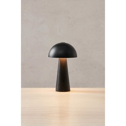 Markslöjd 108655 - Lampada da tavolo ricaricabile dimmerabile a LED FUNGI LED/1,5W/5V 2000 mAh IP44 nera