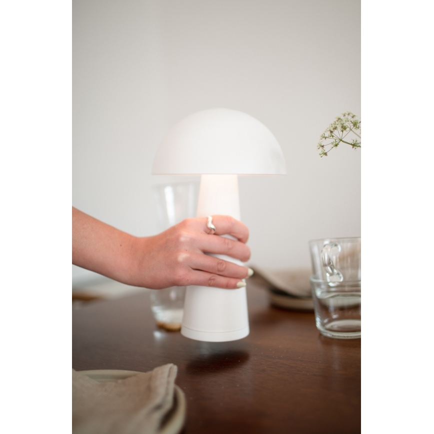 Markslöjd 108656 - Lampada LED dimmerabile ricaricabile FUNGI LED/1,5W/5V IP44 bianco