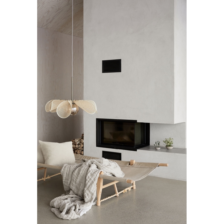 Markslöjd 108659 - Lampadario a sospensione con filo STYRKA 1xE27/40W/230V diametro 63 cm beige