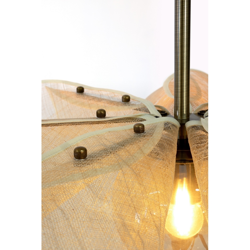 Markslöjd 108659 - Lampadario a sospensione con filo STYRKA 1xE27/40W/230V diametro 63 cm beige