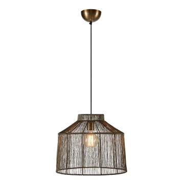Markslöjd 108667 - Lampadario a sospensione con filo CAPANNA 1xE27/40W/230V ottone