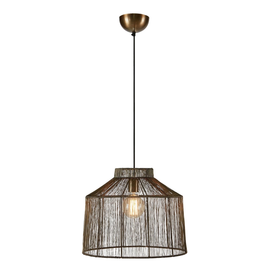 Markslöjd 108667 - Lampadario a sospensione con filo CAPANNA 1xE27/40W/230V ottone
