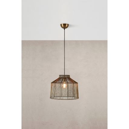 Markslöjd 108667 - Lampadario a sospensione con filo CAPANNA 1xE27/40W/230V ottone