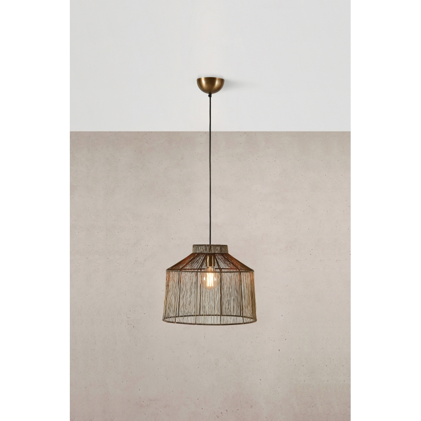 Markslöjd 108667 - Lampadario a sospensione con filo CAPANNA 1xE27/40W/230V ottone