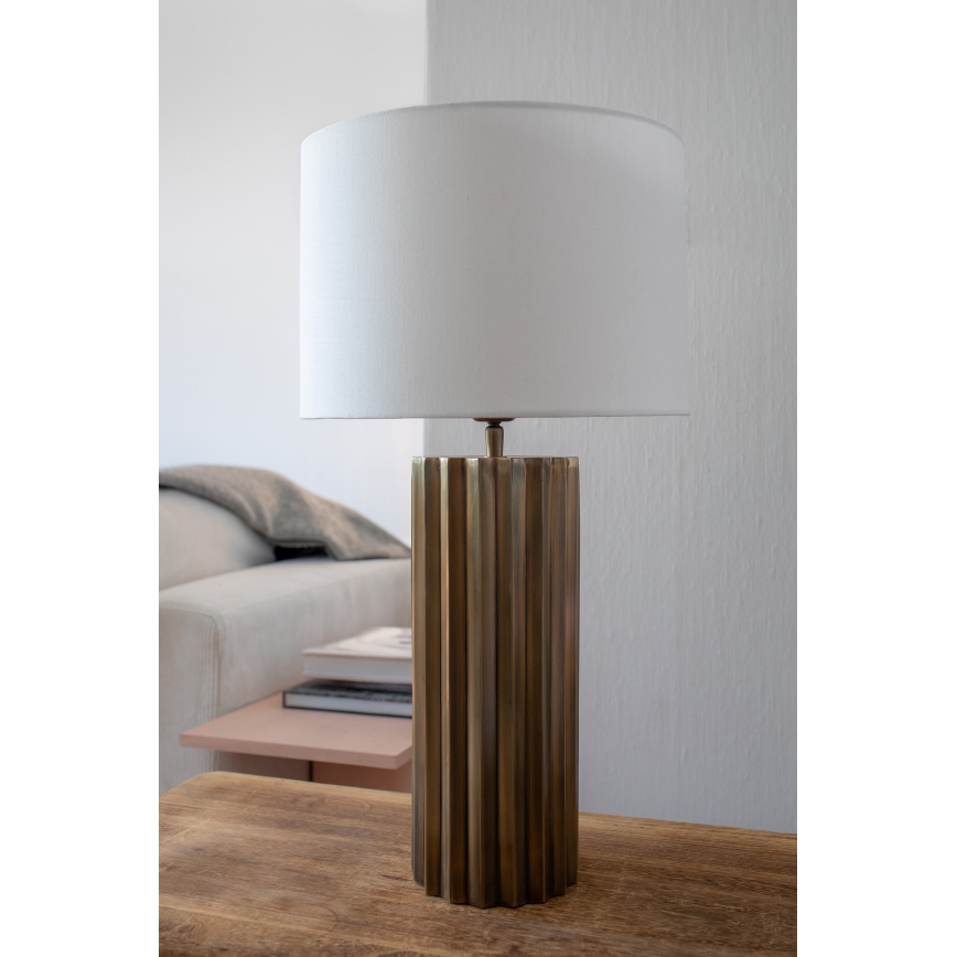 Markslöjd 108669 - Lampada da tavolo HASHIRA 1xE27/40W/230V bianco/ottone