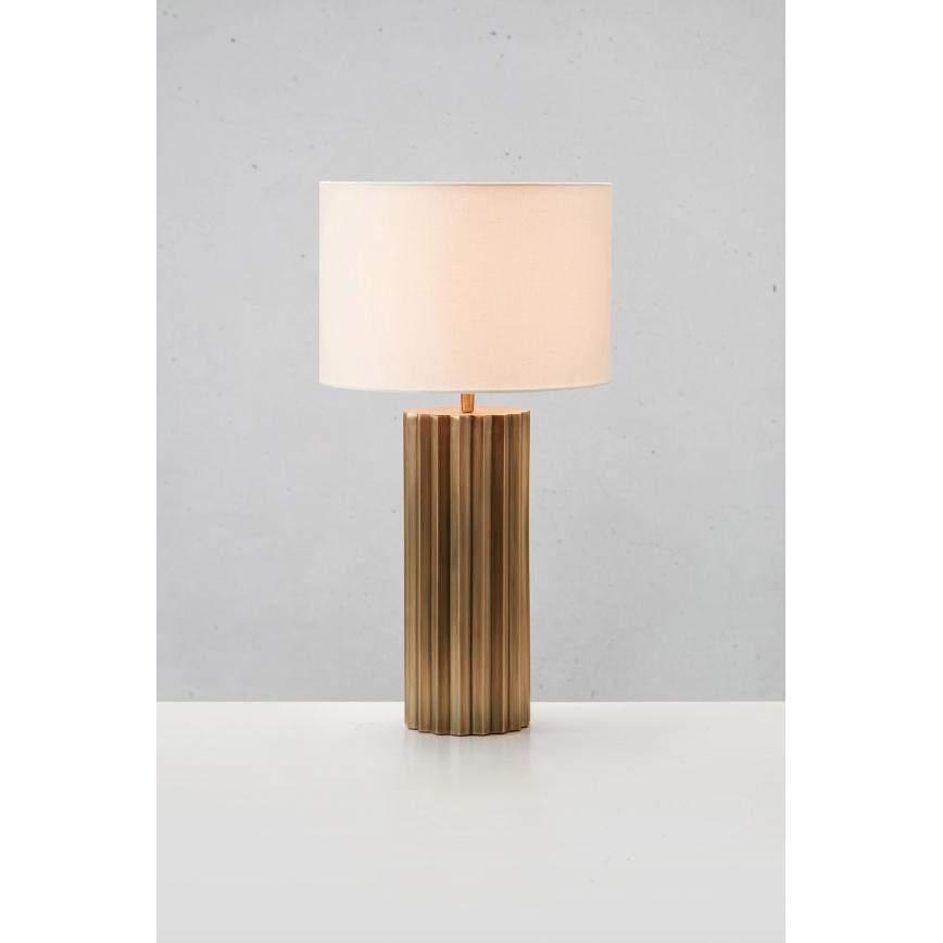 Markslöjd 108669 - Lampada da tavolo HASHIRA 1xE27/40W/230V bianco/ottone