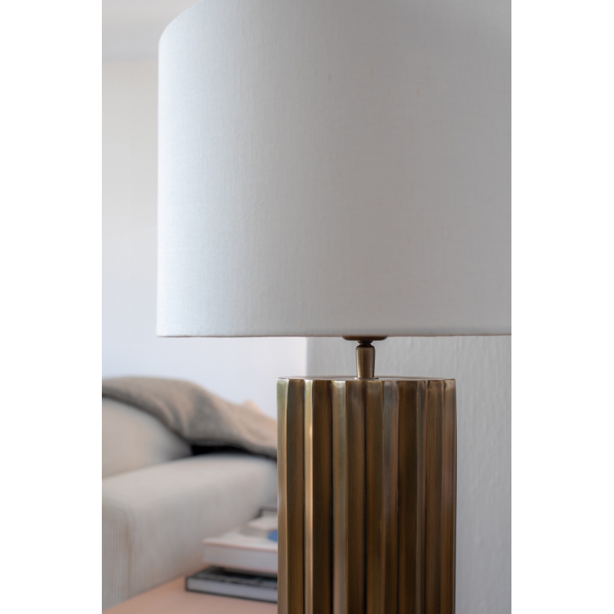 Markslöjd 108669 - Lampada da tavolo HASHIRA 1xE27/40W/230V bianco/ottone