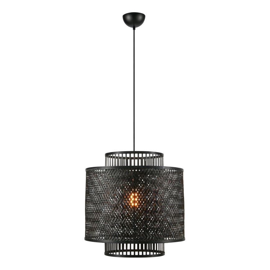 Markslöjd 108676 - Lampadario a sospensione con filo STRATI 1xE27/40W/230V nero/bambù