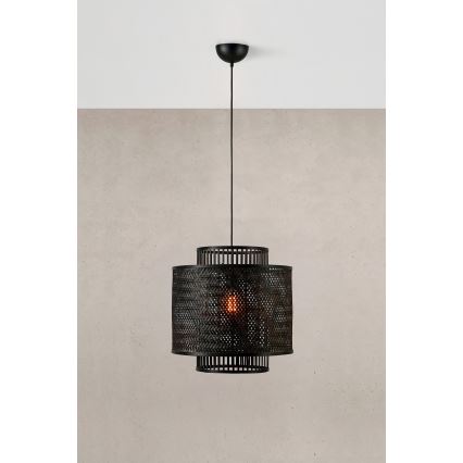 Markslöjd 108676 - Lampadario a sospensione con filo STRATI 1xE27/40W/230V nero/bambù