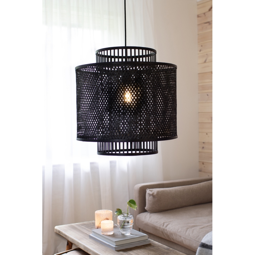 Markslöjd 108676 - Lampadario a sospensione con filo STRATI 1xE27/40W/230V nero/bambù