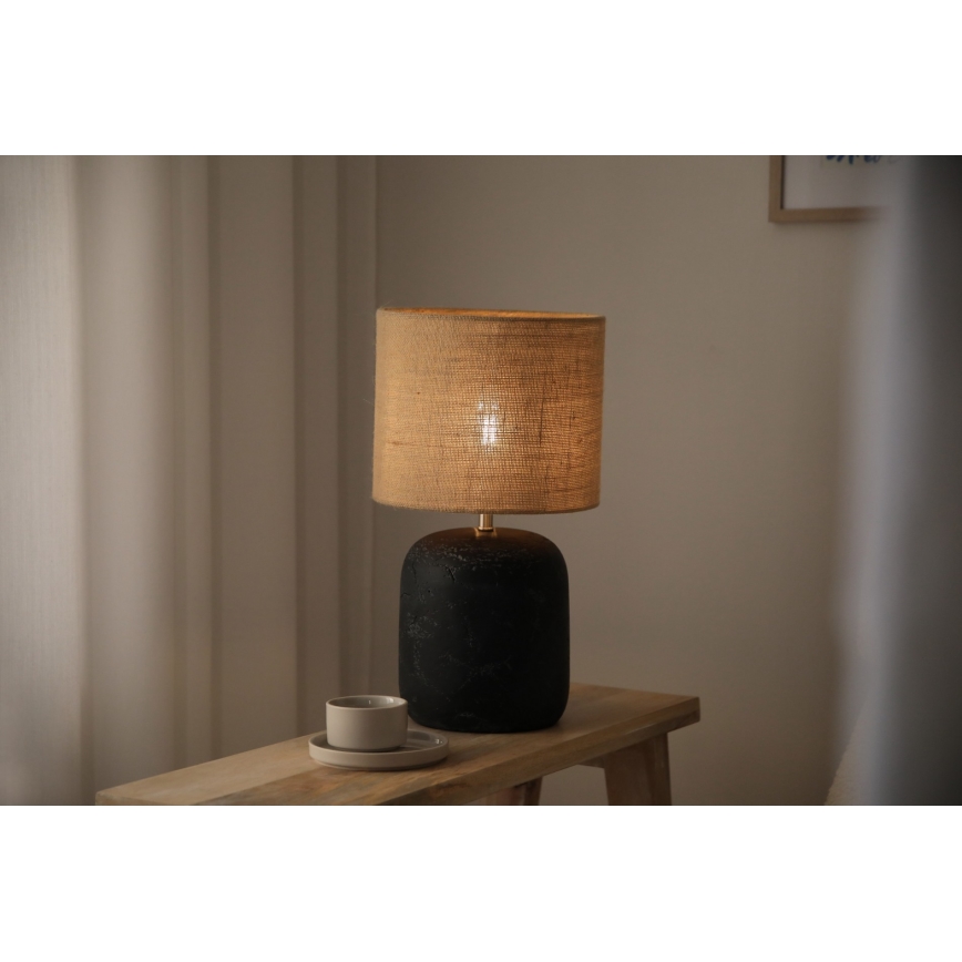 Markslöjd 108684 - Lampada da tavolo MONTAGNA 1xE14/40W/230V 45 cm beige/nero