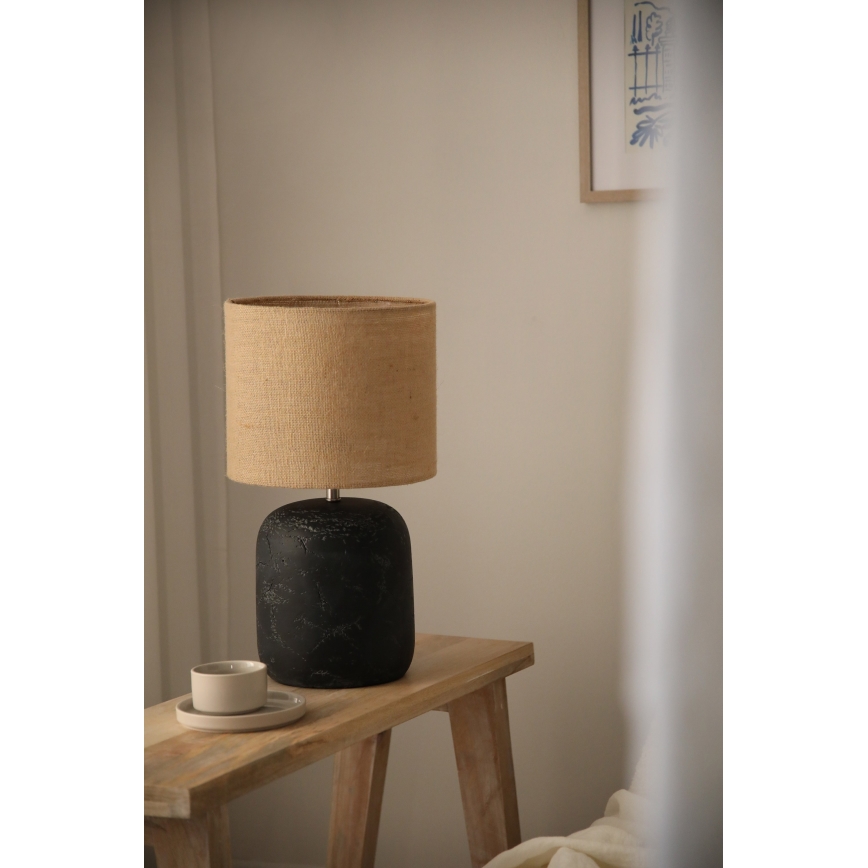 Markslöjd 108684 - Lampada da tavolo MONTAGNA 1xE14/40W/230V 45 cm beige/nero