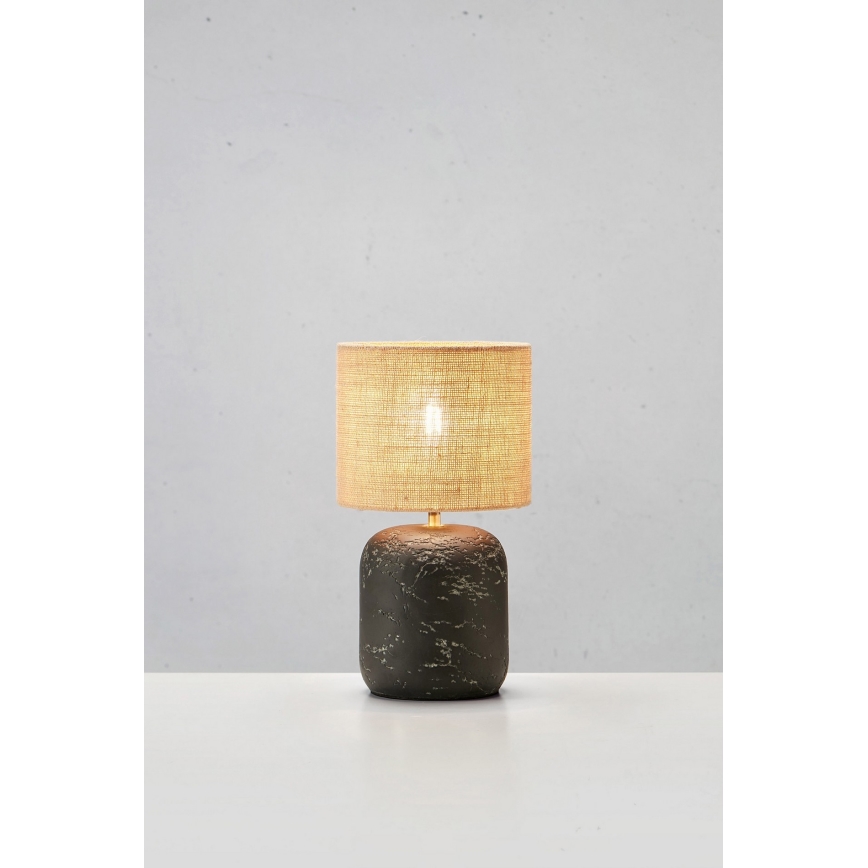 Markslöjd 108684 - Lampada da tavolo MONTAGNA 1xE14/40W/230V 45 cm beige/nero