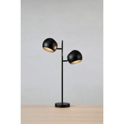 Markslöjd 108691 - Lampada da tavolo EDGAR 2xE14/40W/230V nero