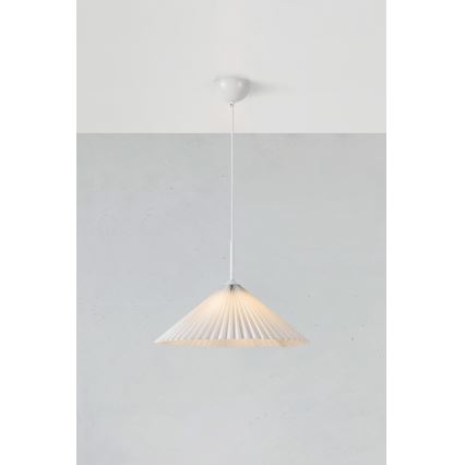 Markslöjd 108711 - Lampadario a sospensione con filo PLISADO 1xE27/40W/230V diametro 50 cm bianco