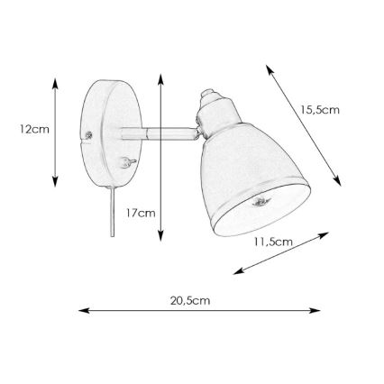 Markslöjd 108714 - Applique STORY 1xE14/40W/230V ottone