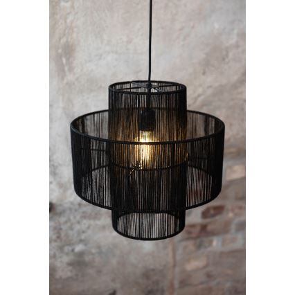 Markslöjd 108766 - Lampadario a sospensione con filo SOGA 1xE27/40W/230V nero