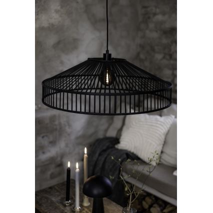 Markslöjd 108782 - Lampadario a sospensione con filo TAPA 1xE27/40W/230V nero/bambù