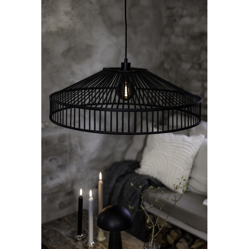 Markslöjd 108782 - Lampadario a sospensione con filo TAPA 1xE27/40W/230V nero/bambù