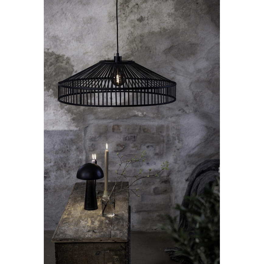 Markslöjd 108782 - Lampadario a sospensione con filo TAPA 1xE27/40W/230V nero/bambù