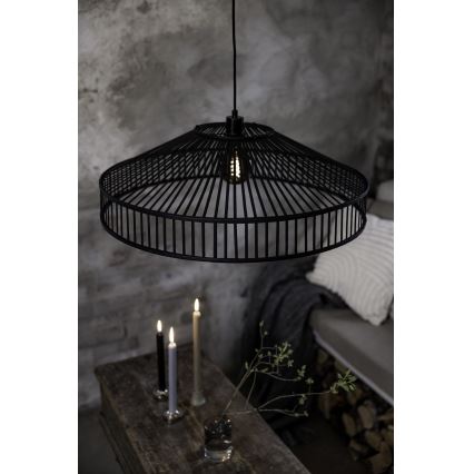 Markslöjd 108782 - Lampadario a sospensione con filo TAPA 1xE27/40W/230V nero/bambù