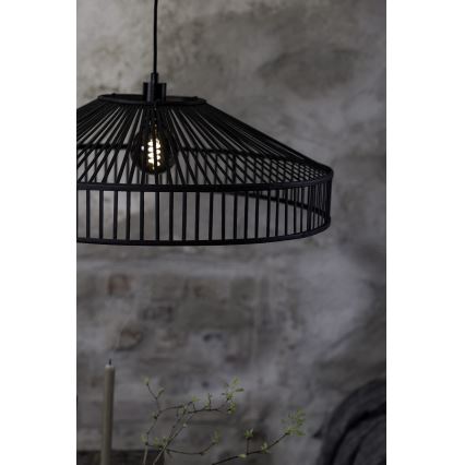 Markslöjd 108782 - Lampadario a sospensione con filo TAPA 1xE27/40W/230V nero/bambù