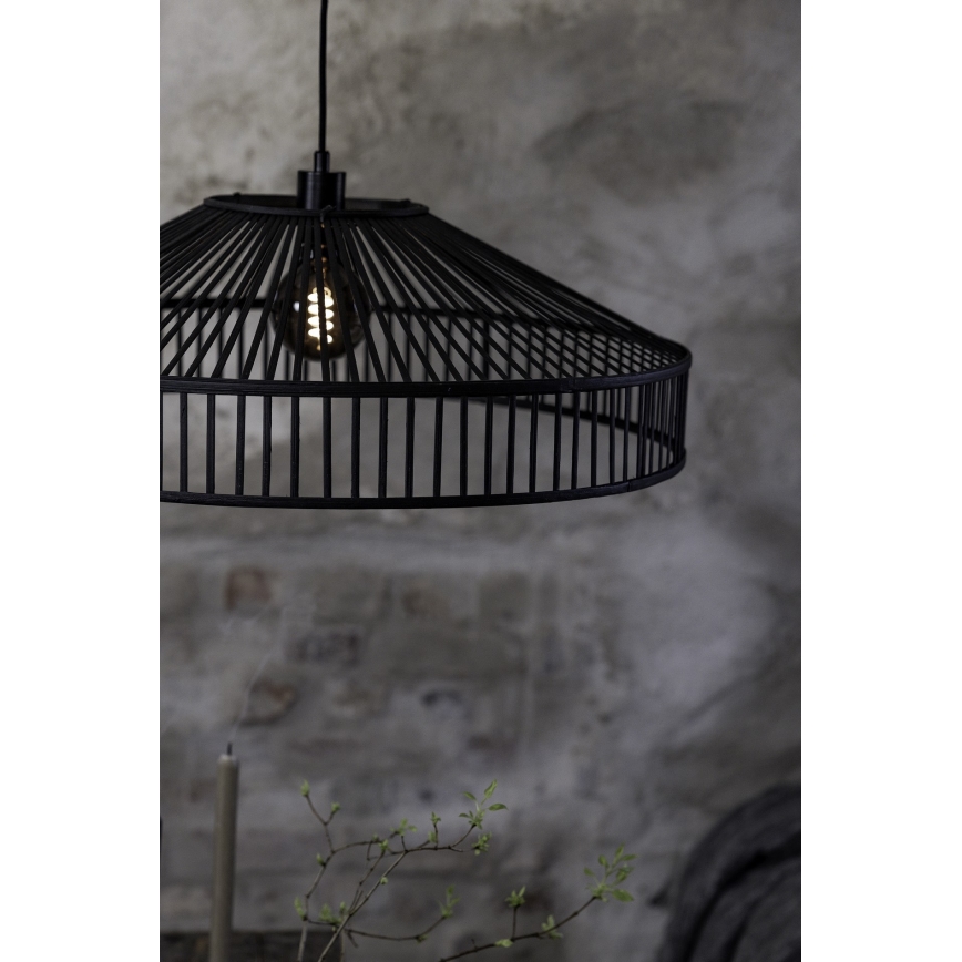 Markslöjd 108782 - Lampadario a sospensione con filo TAPA 1xE27/40W/230V nero/bambù