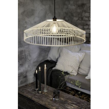 Markslöjd 108783 - Lampadario a sospensione con filo TAPA 1xE27/40W/230V beige/bambù
