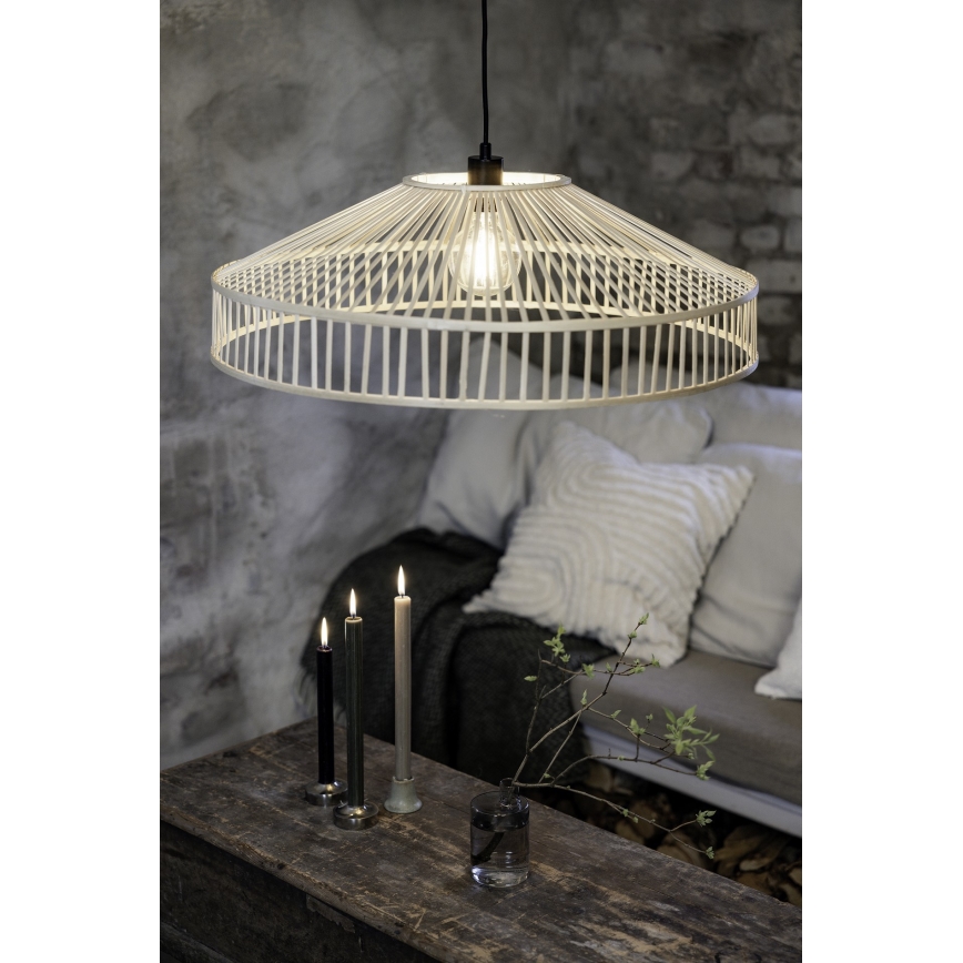 Markslöjd 108783 - Lampadario a sospensione con filo TAPA 1xE27/40W/230V beige/bambù