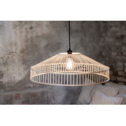 Markslöjd 108783 - Lampadario a sospensione con filo TAPA 1xE27/40W/230V beige/bambù