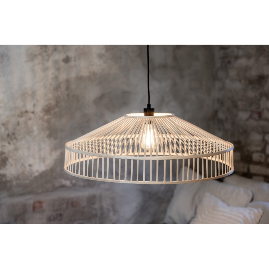 Markslöjd 108783 - Lampadario a sospensione con filo TAPA 1xE27/40W/230V beige/bambù
