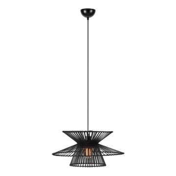 Markslöjd 108784 - Lampadario a sospensione con filo DUPLICI 1xE27/40W/230V nero/bambù