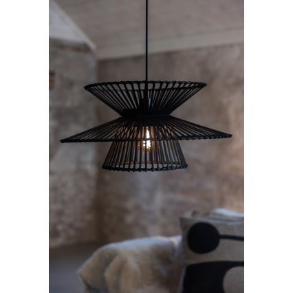 Markslöjd 108784 - Lampadario a sospensione con filo DUPLICI 1xE27/40W/230V nero/bambù