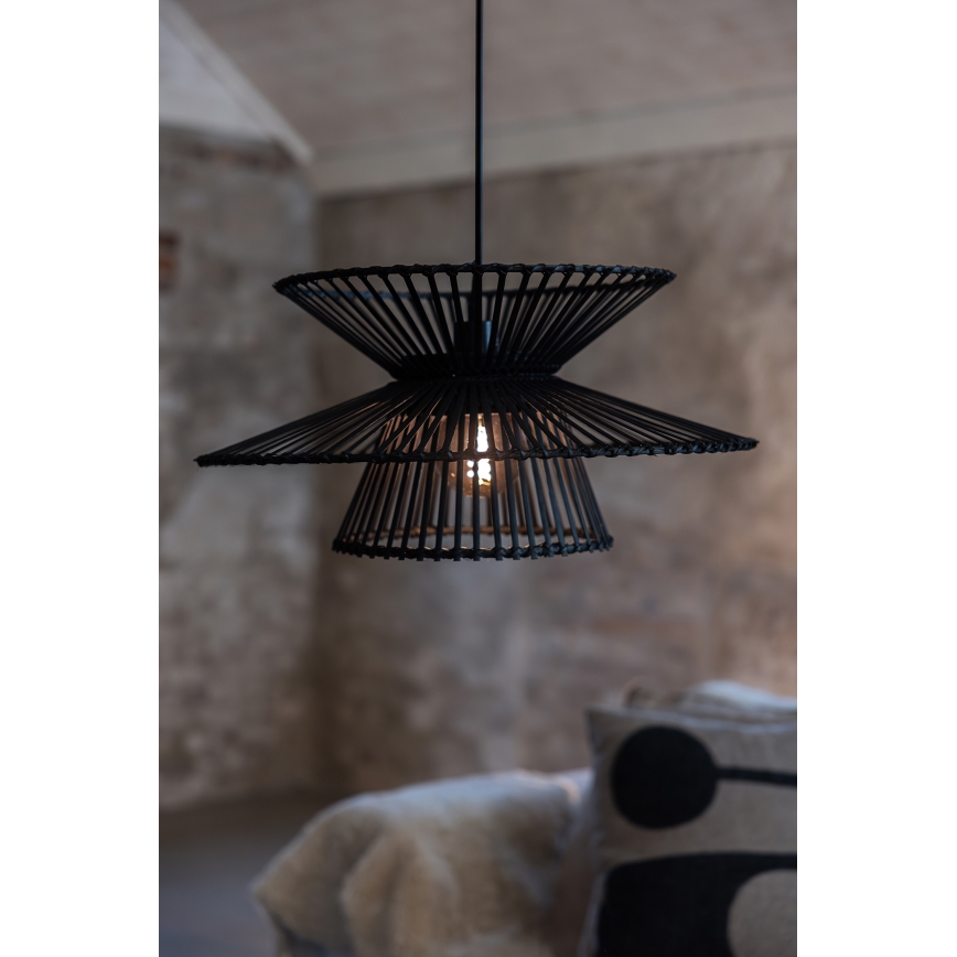 Markslöjd 108784 - Lampadario a sospensione con filo DUPLICI 1xE27/40W/230V nero/bambù