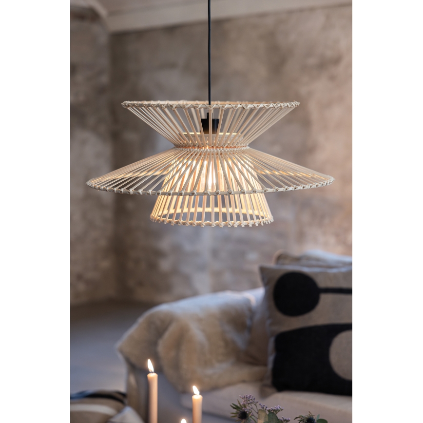 Markslöjd 108785 - Lampadario a sospensione con filo DUPLICI 1xE27/40W/230V beige/bambù