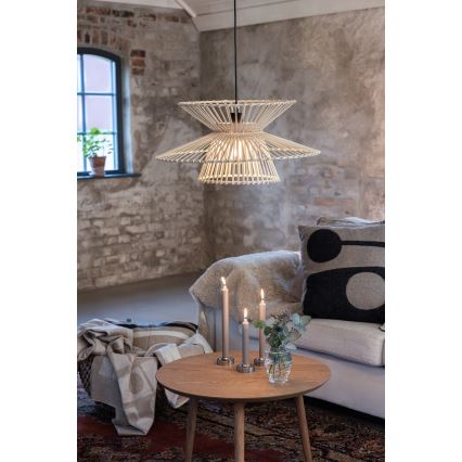 Markslöjd 108785 - Lampadario a sospensione con filo DUPLICI 1xE27/40W/230V beige/bambù