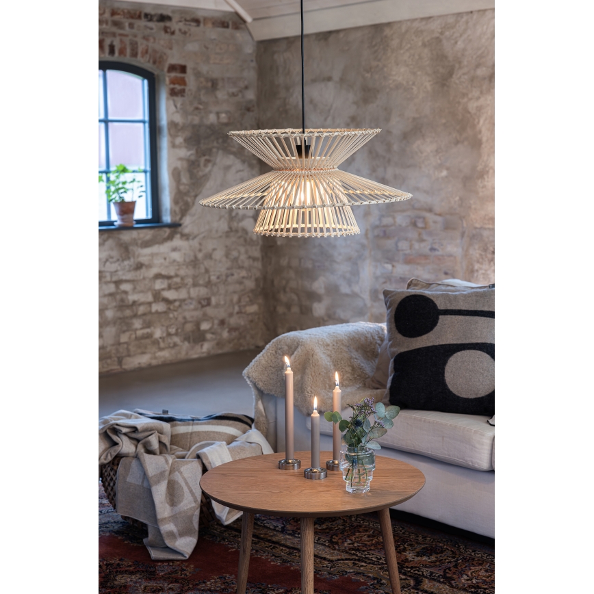 Markslöjd 108785 - Lampadario a sospensione con filo DUPLICI 1xE27/40W/230V beige/bambù