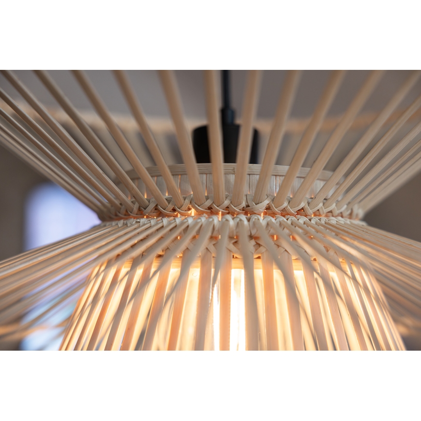 Markslöjd 108785 - Lampadario a sospensione con filo DUPLICI 1xE27/40W/230V beige/bambù