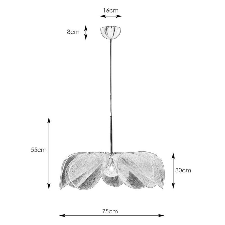 Markslöjd 108818 - Lampadario a sospensione con filo STYRKA 1xE27/40W/230V diametro 75 cm bianco